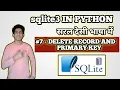 - Delete records And Primary Key Python With Databases Sqlite3 In Hindi CodeWithHarry