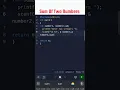 Sum of Two Integers C programming CodingTools