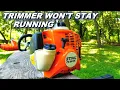 Trimmer won t stay running fixed