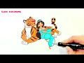 Disney princess Jasmine coloring page Learn How to color