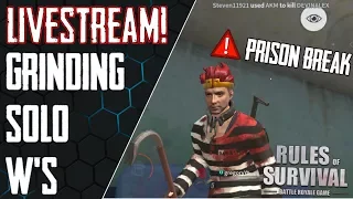 Rules of Survival Livestream - GETTING SOLO WINS AS THE PRISONER! Skins=Wins