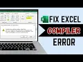 How to Fix Compile Error in Hidden Module in Excel