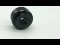 Whoelsale black anodizing aluminum alloy 14 20 round knurled thumb nuts with collar
