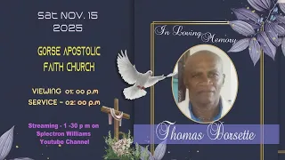 Thomas Dorsette Funeral