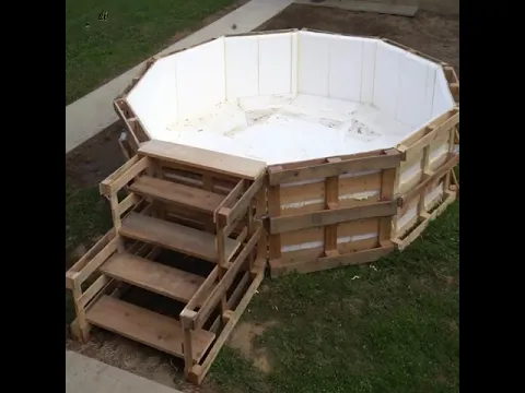 Download MP3 Fazendo uma píscina com paletes   DIY Homemade Swimming Pool from Pallets