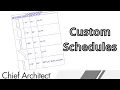 Creating Custom Schedules