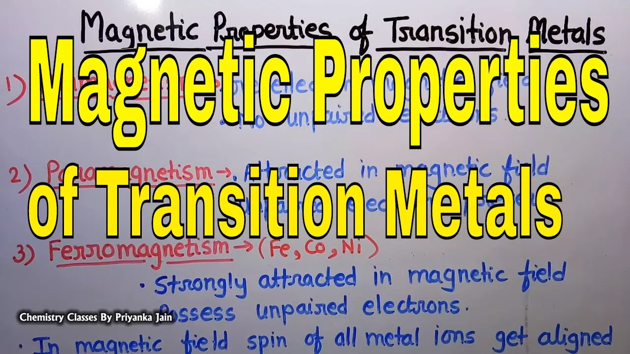 Magnetic Properties of Transition Metals: Spin & Orbital Contribution