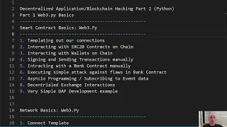 Web3 Hacking in Python Section1 - 0x01 Web3 Python Basics Table of Contents OLD WAS UPDATED