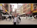 Living in NYC chinatown food tour saturday brunch cherry blossoms in brooklyn spring vibes