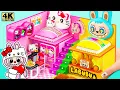Download Lagu How To Make Hello Kitty House with Two Bedroom, Yellow Room for Cute LABUBU ❤️ DIY Miniature House