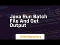 java run batch file and get output