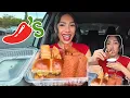 CHILIS TRIPPLE DIPPER MUKBANG Cheese pulls Full eating no cuts