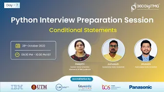 Python Interview Preparation Session Conditional Statements Day 7 360DigiTMG