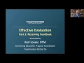 Effective Evaluation 1st of 3 - Receiving Feedback