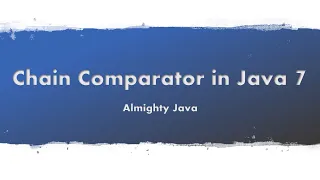 How to Use Chain Comparator in Java 7 Java Collection Framework Tutorial