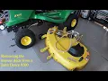 John Deere X300 mower deck removal