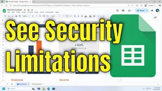 How To See Security Limitations of Google Docs Spreadsheet Guide