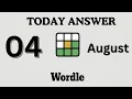 Today s Wordle Answer Aug 4 NYT Wordle Hints Clues Answer for Tuesday