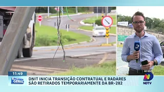 DNIT inicia nova fase contratual e retira radares da BR-282 em SC
