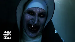 The Nun Fighting A Demon Clipzone Horrorscapes 