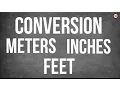 Conversion meters to feet inches