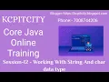 Core Java By KCP Sir SESSION - 12 Free Core Java Training For Beginners