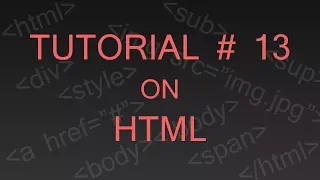 Tutorial 13 Block Level Inline Elements Div Span