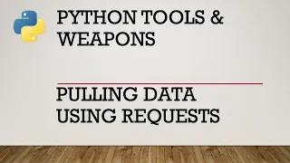 Python Requests Pulling Data