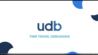 UDB Time Travel Debugger C C - Command Line demo