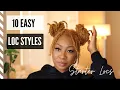 10 EASY LOC STYLES short starter locs