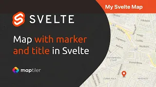 Svelte map with a marker maplibre gl js 2022 tutorial step by step