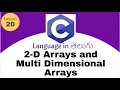 2-D Arrays in C language in Telugu lesson - 20