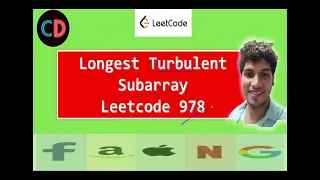 Longest Turbulent Subarray Leetcode 978 Live coding session