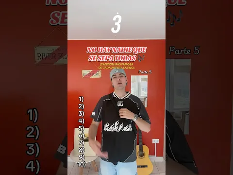 No hay nadie que se sepa todas (Canción más famosa de cada artista latino) #youtubeshorts #shorts
