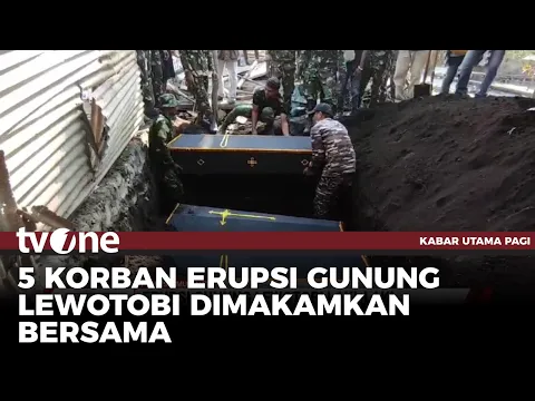 Lima Jenazah Korban Erupsi Lewotobi Dimakamkan Satu Liang Lahat