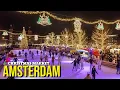 Lagu Amsterdam Christmas Market Walk 2025 | European Festive Lights 4K