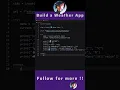 Build a Real-Time Weather App using Python