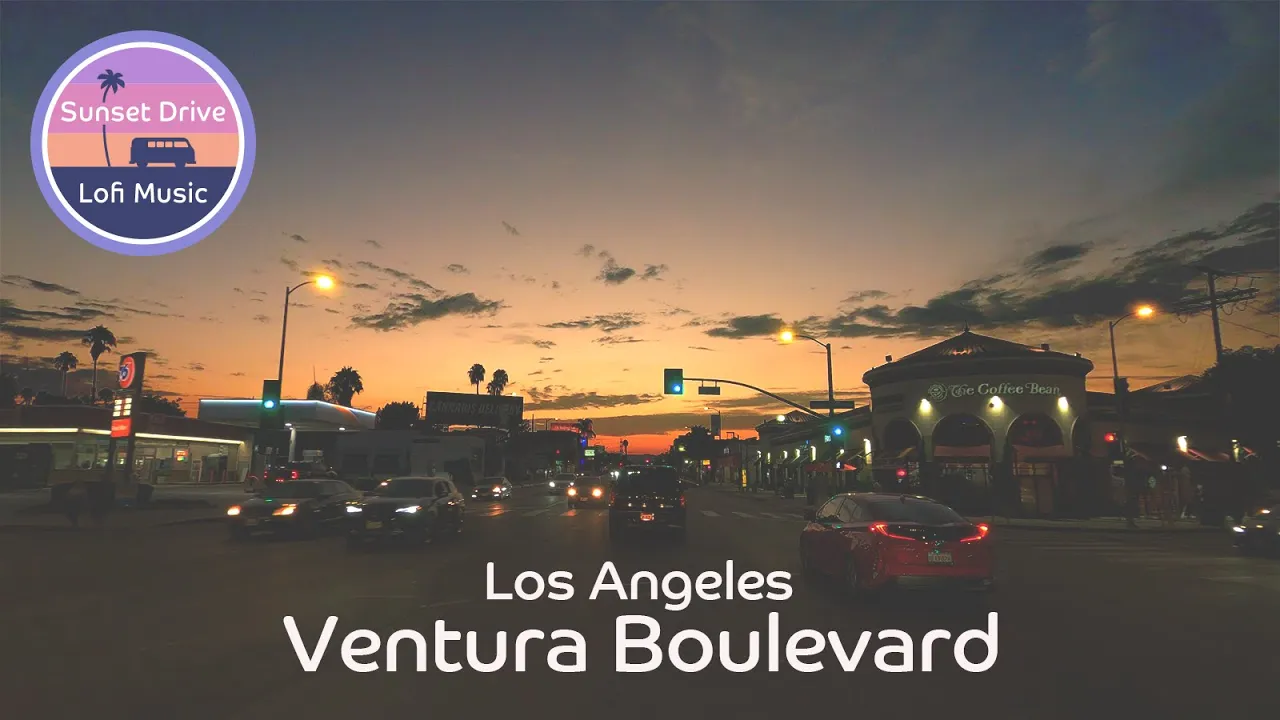 Lofi Sunset Drive Ventura Blvd, California | Chill Lofi Hiphop Beats Music | POV 4K Lofi Sunset Drive Ventura Blvd, California | Chill Lofi Hiphop Beats Music | POV 4K