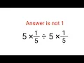 Lagu 5×1/5÷5×1/5 Het antwoord is niet 1. Alleen voor slimmeriken! Amerikaanse Wiskunde Olympiade #perc...