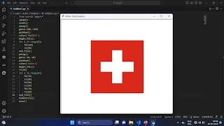 how to make the Switzerland flag by using python