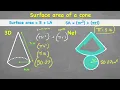 HOW TO CALCULATE the surface area of a CONE