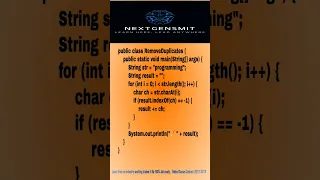Java Program to Remove Duplicate Characters from String