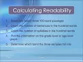 Calculating Readability