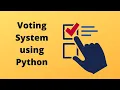 Making a voting system in Python