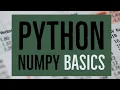 NumPy Numerical Python Basics Python package for fast data analysis Numpy arrays and functions