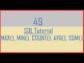 Tutorial 49 Oracle Aggregate Functions MAX MIN COUNT AVG SUM