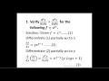 Implicit and Explicit functions Partial derivatives