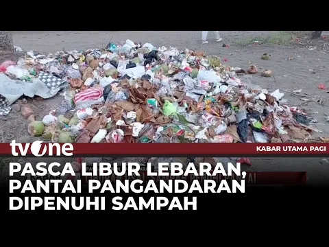 Liburan Usai, Pantai Pangandaran Dipenuhi Sampah