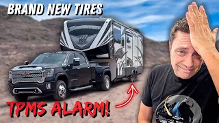 Northbound on NEW TIRES – TPMS alarm! WTF
