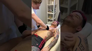 Professional male massage session